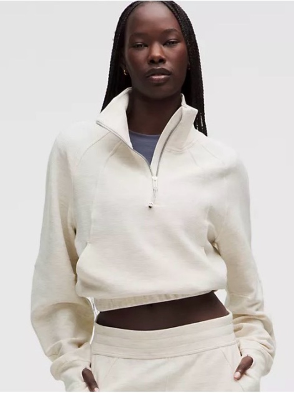 Lululemon Scuba Half-Zip Pullover Sweatshirt - Ivory